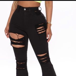 Black flare jeans size 7 but could fit a size 8